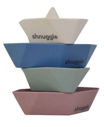 Shnuggle Baby Boys' and Baby Girls' Stacking Bath Boats, 4-Piece Set