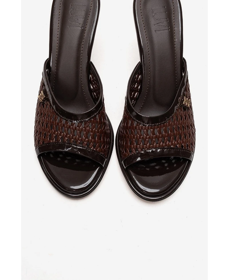 Prologue Shoes Women's Selvian Woven Stiletto Sandal