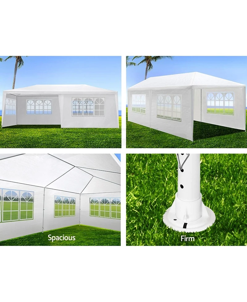 Streamdale Furniture Outdoor Garden Gazebo Wedding Party Tent Canopy 6 Removable Sidewalls
