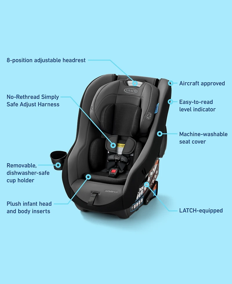 Graco Kids' Contender Slim Convertible Car Seat