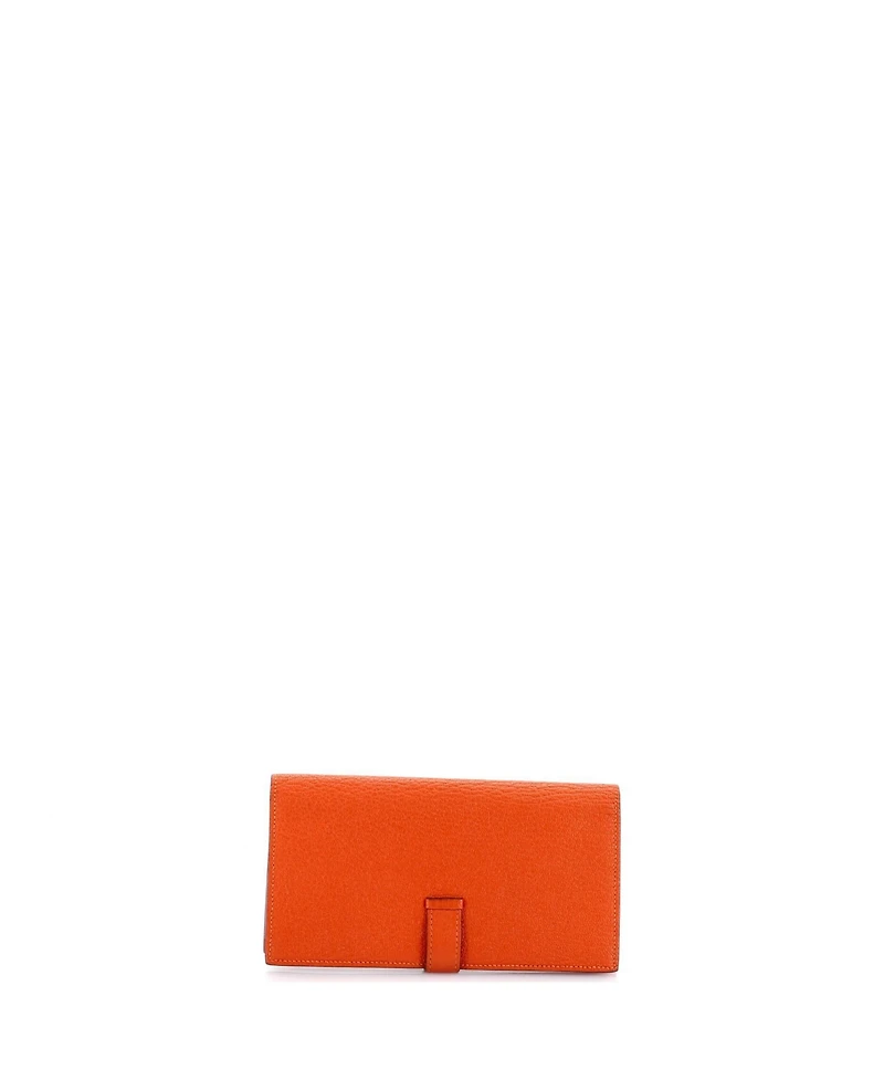 Pre-Owned HERMES Long Bearn Wallet Chevre Mysore