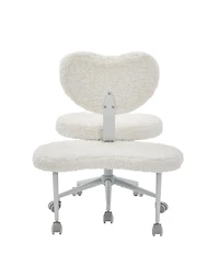 Streamdale Furniture rabbit hair Meditation Chair Plus, Cross Legged Chair with Wheels