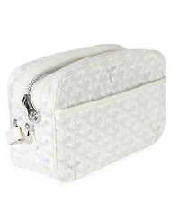 Pre-Owned Goyard White Goyardine Heart Canvas Sac Cap Vertn Pm