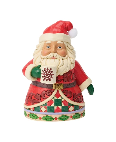 Jim Shore Heartwood Creek Fig Santa Drinking Hot Cocoa