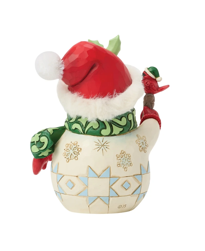 Jim Shore Heartwood Creek Fig Snowman with Bird