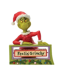 Jim Shore Grinch Fig Grinch with Rotating Message