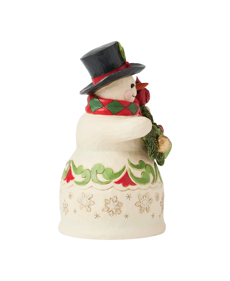 Jim Shore Heartwood Creek Fig Snowman Garland Cardinal