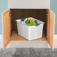 Sterilite Large Deep Durable Ultra Plastic Storage Basket Tote, (6 Pack)