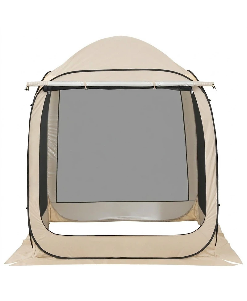 Sugift 6 x 6 ft Pop Up Screen House Tent with Extended Awning Portable Canopy