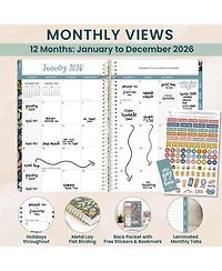 Gnuadz 2026 Planner Weekly Monthly Agenda Stickers Bookmark