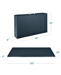Best Choice Products 10ftx4ftx2in Folding Gymnastics Mat 4-Panel Exercise Workout Floor Mats with Handles