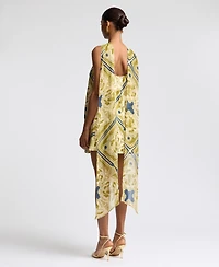Avec Les Filles Women's Halter Scarf Print Swing Mini Dress