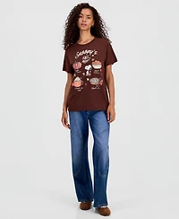 Grayson Threads, The Label Juniors' Snoopy Fall Market Graphic-Print T-Shirt