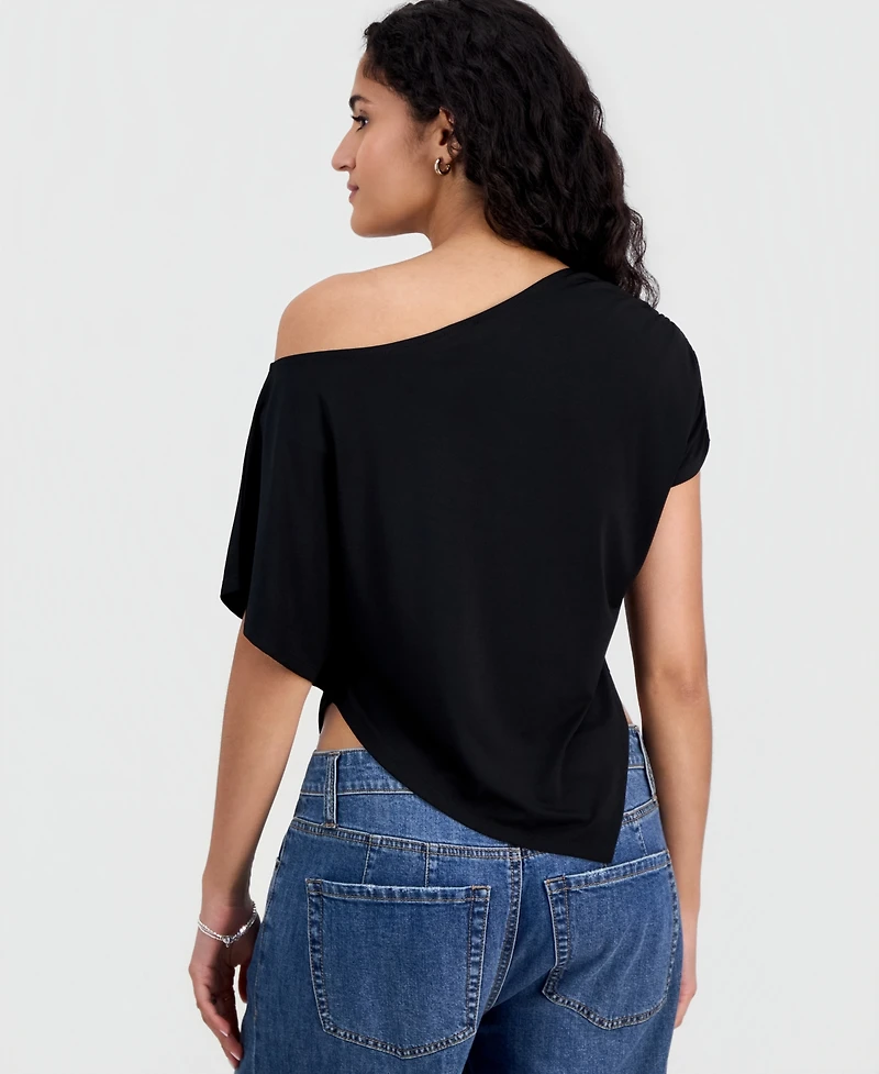 Just Polly Juniors' Asymmetric Short-Sleeve Poncho