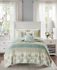 Madison Park Willa Cotton Sateen 6-Pc. Quilt Set