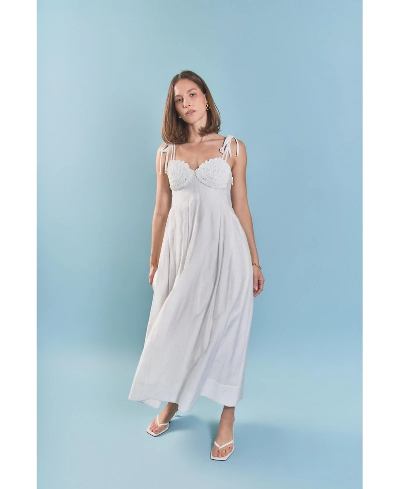 English Factory Women's Pearl Seashell Maxi Dress