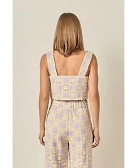 English Factory Women's Crochet Sleeveless Top