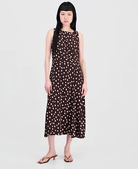 Connected Women's Printed Side-Shirred Fit & Flare Dress