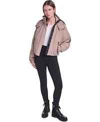 Karl Lagerfeld Paris Women's Zip Up Active Bomber Jacket