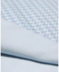 MeMoi Baby Boys Houndstooth-Printed Double-Sided 100% Cotton Snuggle Blanket