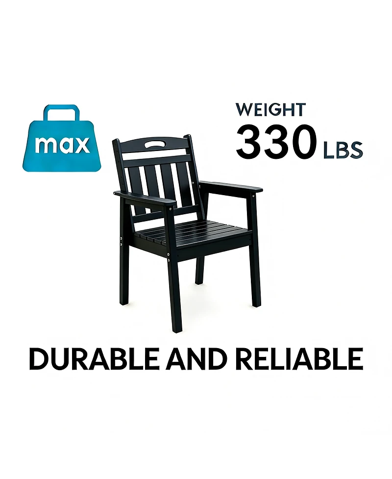 Streamdale Furniture Hdpe Outdoor Terrace Dining Chair Set
