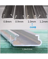 homfan 20 Pcs 6.6 Ft Greenhouse Film Lock Channel, 1mm Thick Aluminum Alloy Wire Duct
