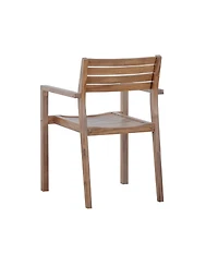 Streamdale Furniture Piece Acacia Wood Outdoor Dining Set with Round Table