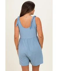 Pinkblush Maternity Navy Knot Strap Romper