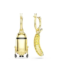 Swarovski Gold-Tone Plated Minions Stuart and Banana Drop Earrings
