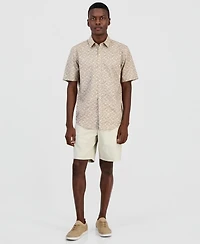 Alfani Men's Brick Geometric Short-Sleeve Shirt, Macy's Exclusive - Geo Print