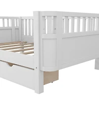 Streamdale Furniture Wood Low Profile Twin Platform Bed with Rails