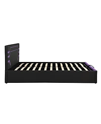 Streamdale Furniture Queen Size Hydraulic Storage Gaming Bed Frame, Cyberpunk Design