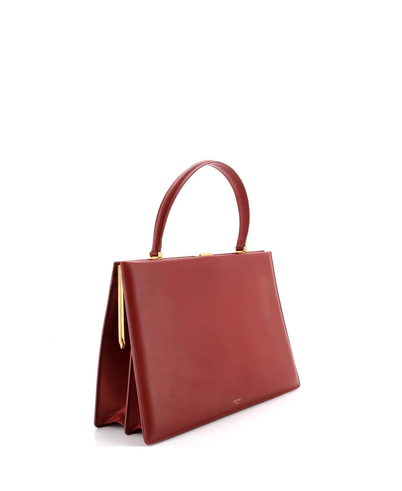Pre-Owned Celine Medium Clasp Top Handle Bag Leather
