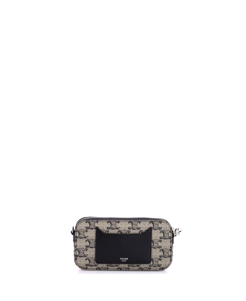 Pre-Owned Celine Horizontal Pouch Crossbody Bag Logo Triomphe Coated Canvas