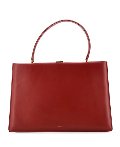 Pre-Owned Celine Medium Clasp Top Handle Bag Leather
