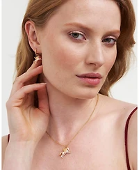 Fable England Gold Pegasus Huggie Earrings