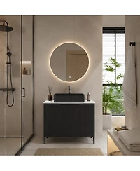 Phying 30 Inch Freestanding Bathroom Vanity with Sink Modern Bathroom Storage Cabinet with 2 Doors Countertop for Home Bathroom Decor