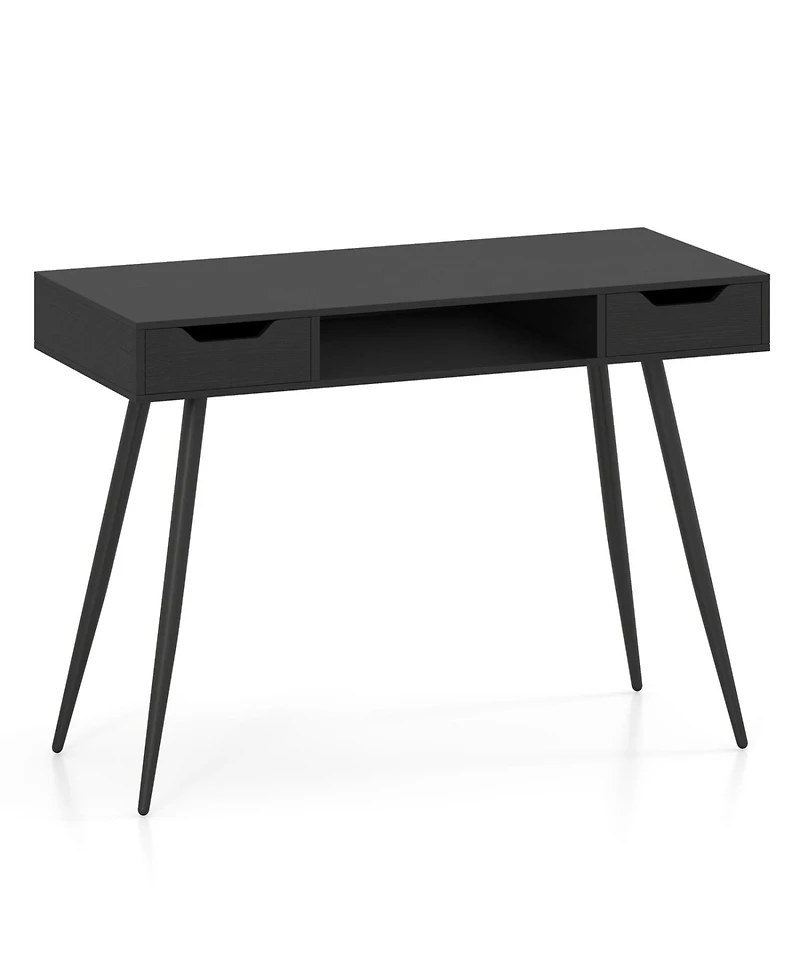 Slickblue 42.5 Inch Mid Century Modern Writing Desk with Drawers