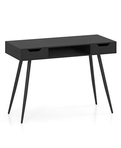 Slickblue 42.5 Inch Mid Century Modern Writing Desk with Drawers