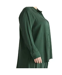 Universal Standard Plus Sizes Cooling Stretch Cupro Artist Women's Shirt