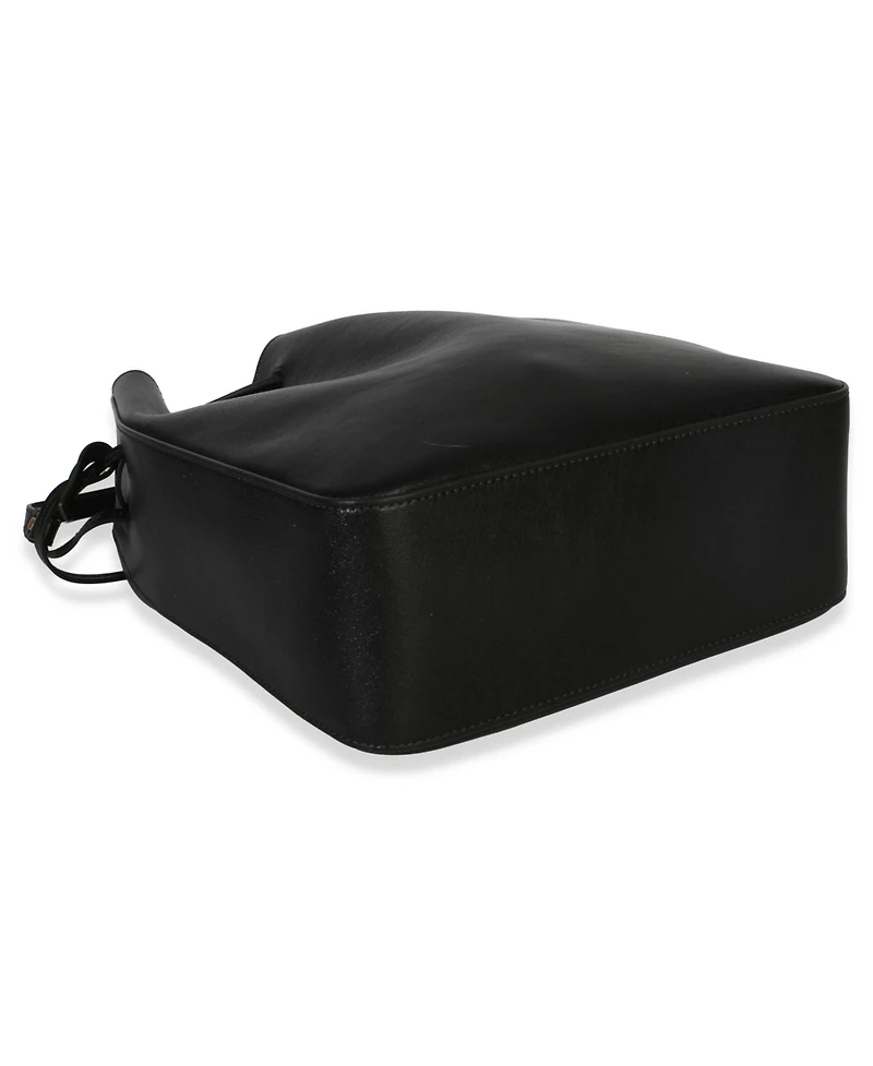 Pre-Owned Saint Laurent Black Calfskin Small Bucket Bag