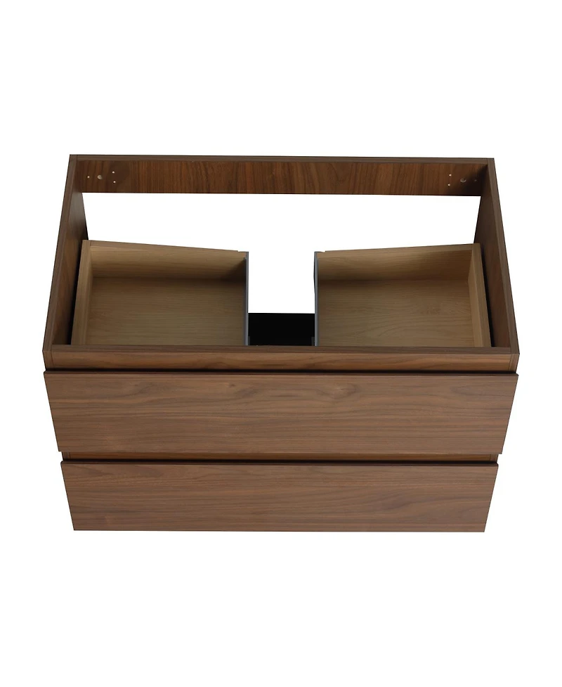 Sillysis Inch Wall Mounted Bathroom Vanity Cabinet with Soft Close Drawers