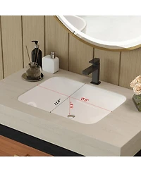 Sillysis Freestanding Bathroom Vanity with Sintered Stone Top, Ceramic Sink, Soft-Close Drawers, Modern Storage Cabinet-Sillysis