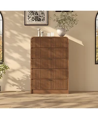 gaomon Modern Fluted Dresser with 5 Drawers