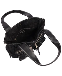 True Religion Women's Multi Pocket Denim Cinch Tote