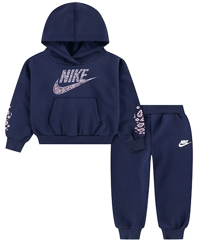 Nike Toddler Girls' 2T-4T Retro Remix Hoodie and Joggers, 2-Piece Set