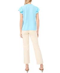 Sam & Jess Women's V-Neck Ruffle Top