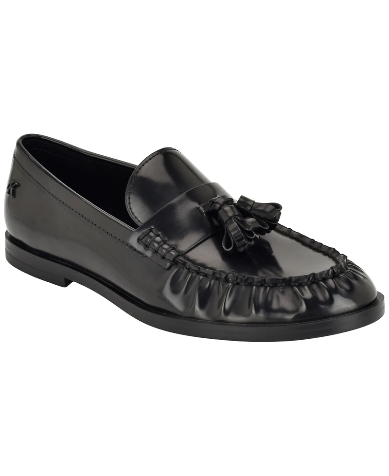 Calvin Klein Women's Mirella Scrunched Tassel Penny Loafers