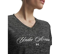 Under Armour Women's Tech Twist Script Short-Sleeve Top