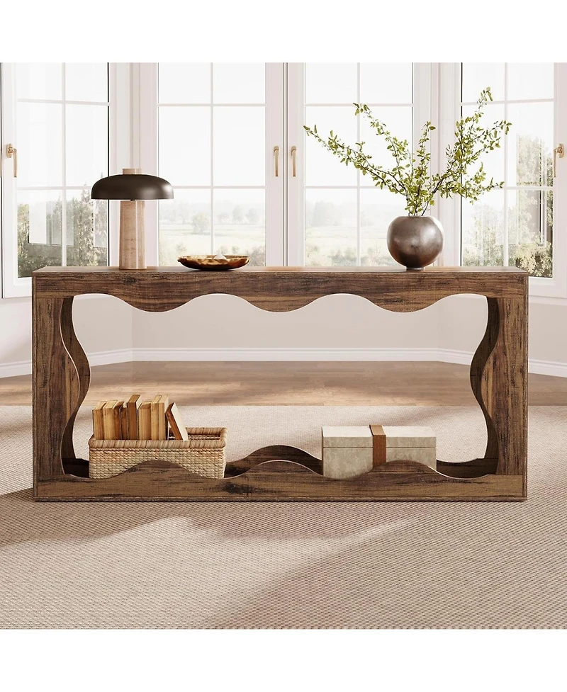 Slickblue63 Inch Farmhouse Console Table for Entryway and Behind Sofa
